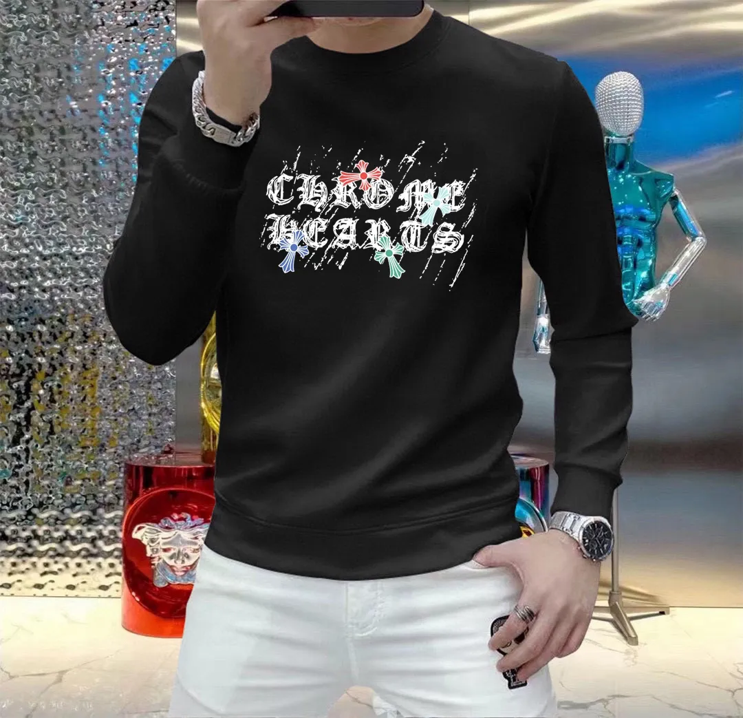 🅿️220 brand [ChampipnHearts] (good news for fat people) 2025ss autumn latest long-sleeved round-neck sweatshirt, on sale simultaneously on the official website. Refreshing and breathable. Made of top Tencel Roman. Comfortable and soft. 3D stereoscopic clarity. Super fashion sense. Great gift for personal use. Size: M-5XL (can be worn up to 220 pounds)